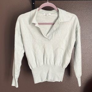 Small Madewell mint green sweater, 100% Merino Wool